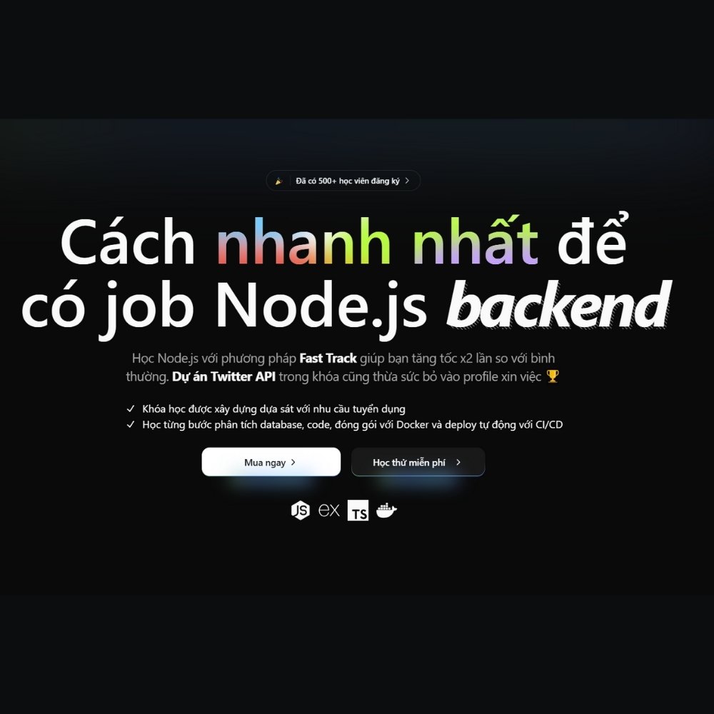 Khóa Học Lập Trình NodeJS Super – Dự Án Twitter API