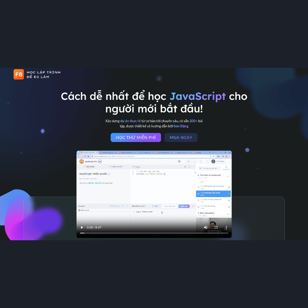 Khóa Học Javascript Pro Cho Người Mới Bắt Đầu