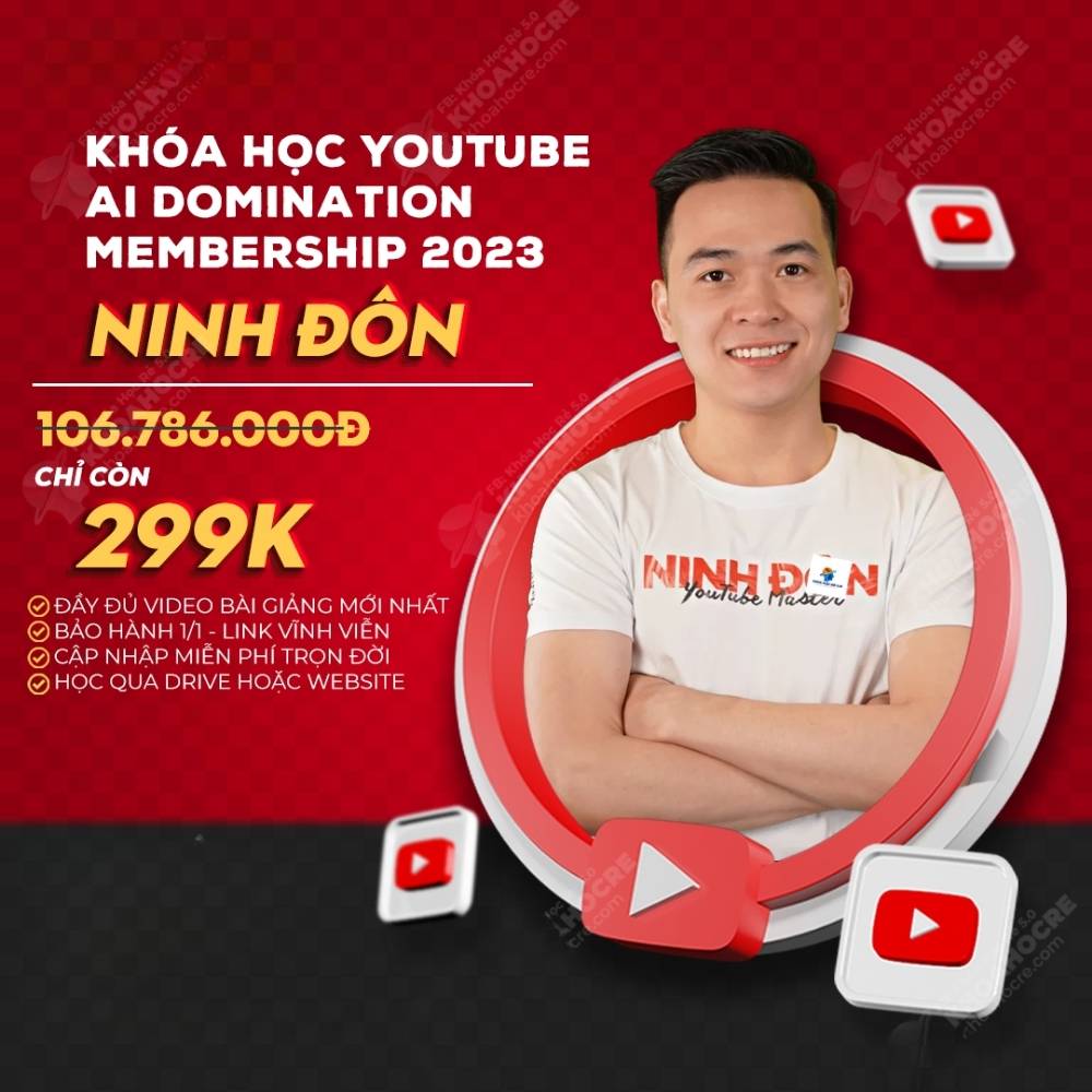 Khóa Học Youtube Ninh Đôn – YouTube AI Domination Membership