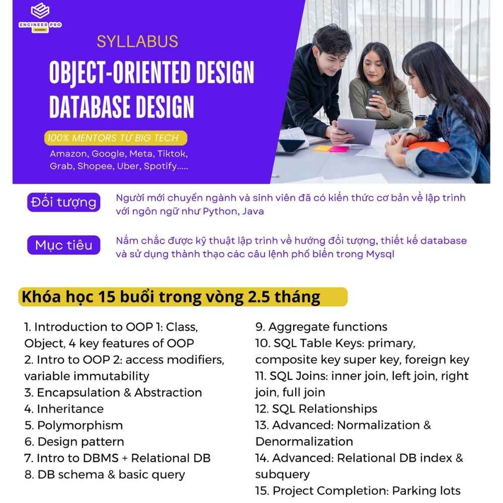 Khóa Học Object-Oriented Design & Database Design