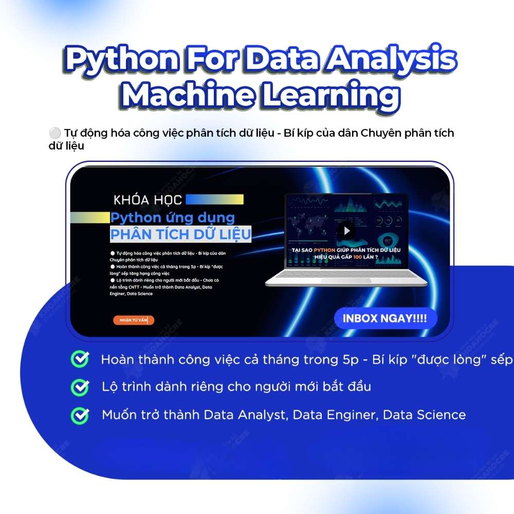 Python For Data Analysis & Machine Learning - Học Phân Tích Dữ Liệu và Học Máy với Python