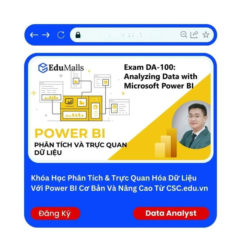 Khóa Học Phân Tích & Trực Quan Hóa Dữ Liệu Với Power BI Cơ Bản Và Nâng Cao