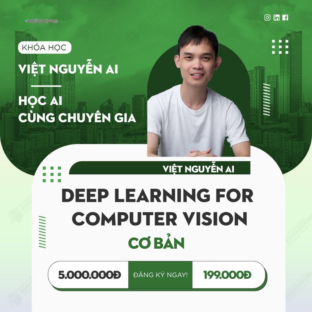 Khóa Học Deep Learning For Computer Vision Cơ Bản
