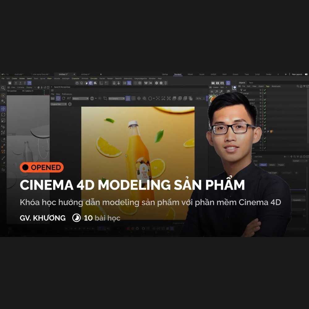 Khoá Học Cinema 4D Modeling Sản Phẩm